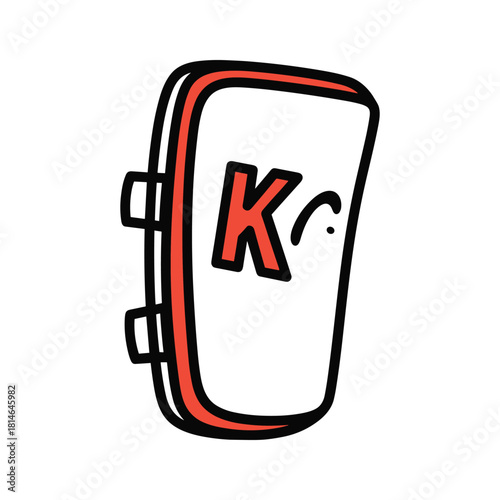 Kick pad for martial arts isolated on for training