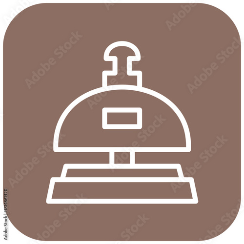 Vector Design Reception Bell Icon Style
