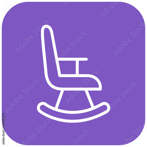 Vector Design Rocking Chair Icon Style