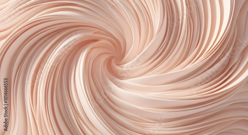 Soft Beige Swirl Abstract Background – Elegant 3D Wavy Texture