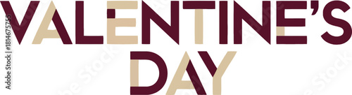 Elegant valentine s day typography design