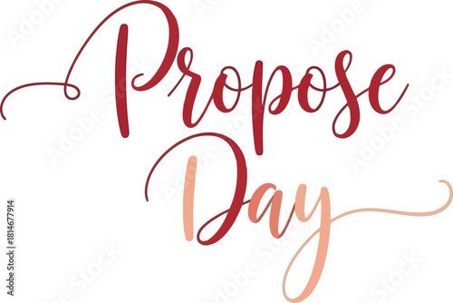 Propose day calligraphy romantic love celebration