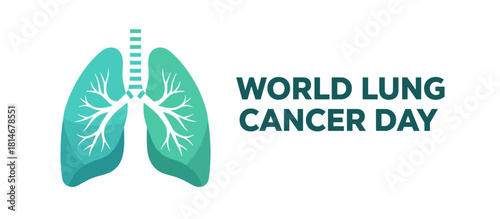 Graphic illustration of lungs symbolizing World Lung Cancer Day  