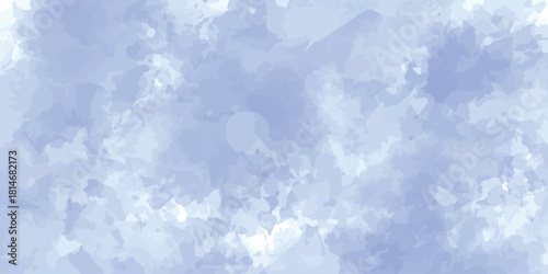 Abstract Light Blue sky watercolor background with texture paint brush, beautiful blue sky with cloud.