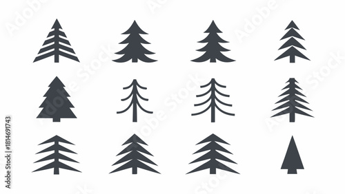 christmas trees vector
