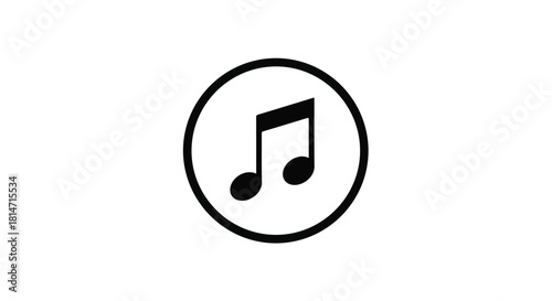 Simple, clean icon representing music and sound