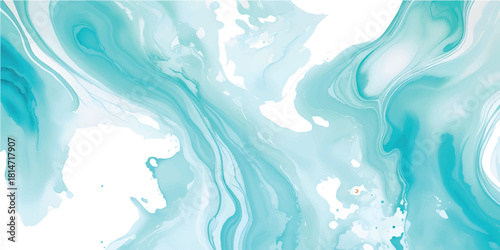 Abstract blue water background with swirling liquid waves and light texture pattern vector illustration