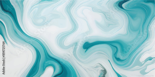 Abstract blue background with flowing liquid silk texture and soft wavy fabric design
