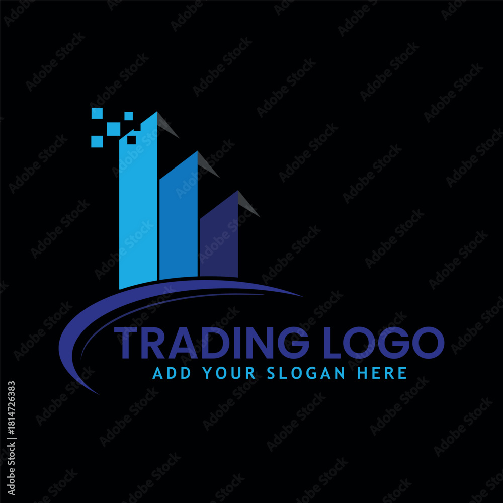 Fototapeta premium trade finance marketing logo design vector