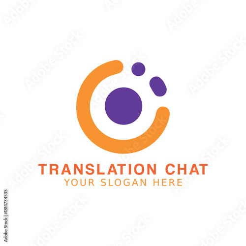chat translation logo design vector