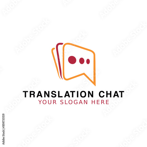 chat translation logo design vector