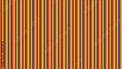 Abstract Yellow Orange Red Blue Vertical Stripes Background, Vibrant Geometric Lines Texture, Modern Retro Digital Art Wallpaper Design