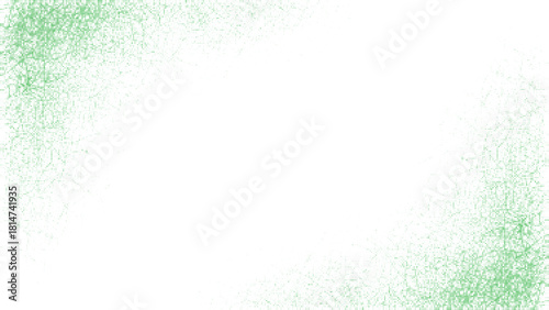 Soft green textured spray border with white center, gentle organic grain effect framing background, subtle artistic edge design for natural eco friendly layout and graphic decoration