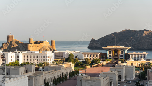 Cityscape of Muscat in the early morning