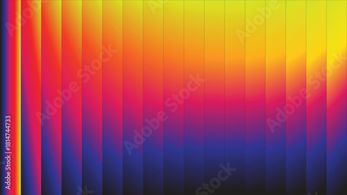 Vibrant Neon Magenta Yellow Blue Gradient Vertical Stripes Background – Abstract Colorful Futuristic Light Wall Art Wallpaper