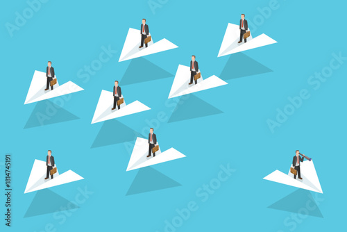 3D Isometric Flat Vector Illustration of Think Different, Be Your Authentic Self With The Stand Out Business