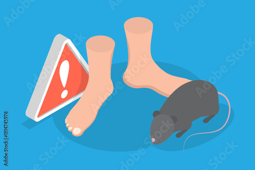 3D Isometric Flat Vector Illustration of Leptospirosis, Causes, Symptoms, Treatment, Prevention, And Complications