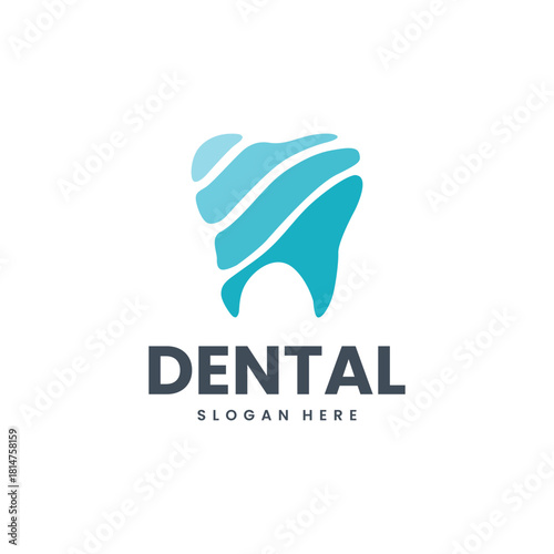 abstract relief teeth symbol. brand design concept for dental clinic, dental care, dentistry, orthopedic, and etc.