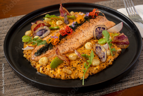 Traditional Peruvian dish, Quinoto Achupado fish