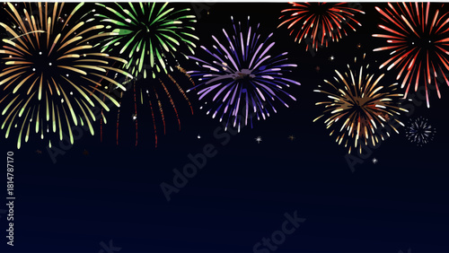 fireworks on the night sky