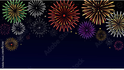 fireworks on the night sky