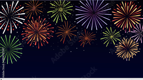 fireworks on the night sky