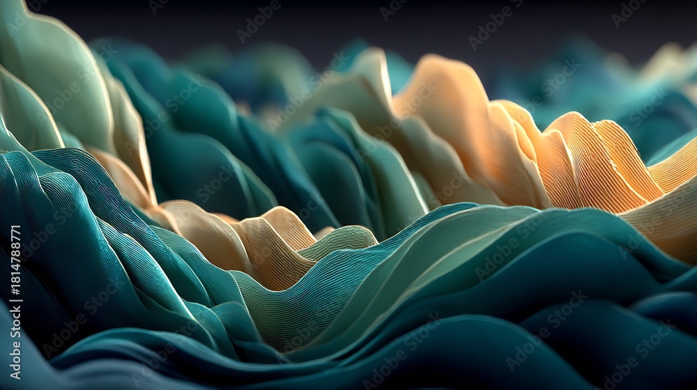 Obraz premium Smooth flowing bio gel forming abstract patterns eco innovation concept soft gradients and liquid texture organic biotechnology art