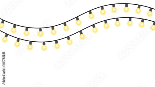 Festive string lights decoration for celebrations and holiday events
