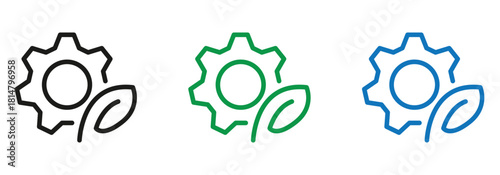 Sustainable Technology Solutions for a Greener Future with Eco-Friendly Innovation, Three Color Options for Nature-Inspired Engineering and Design