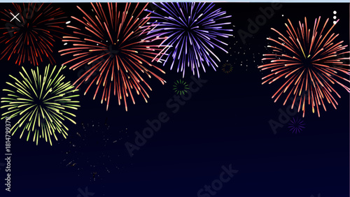 fireworks in the night sky