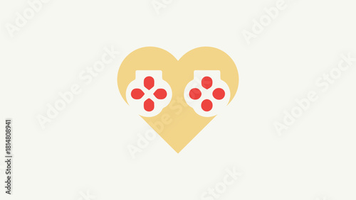 Traditional Spanish Castanets Musical Instruments Love Heart Vector illustration