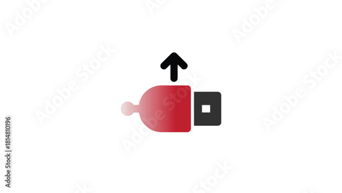 USB Flash Drive Upload Eject Data Transfer Icon Symbol Vector illustration