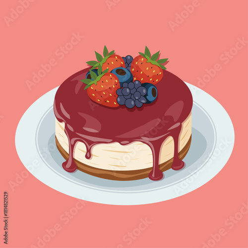 Illustration of cheesecake