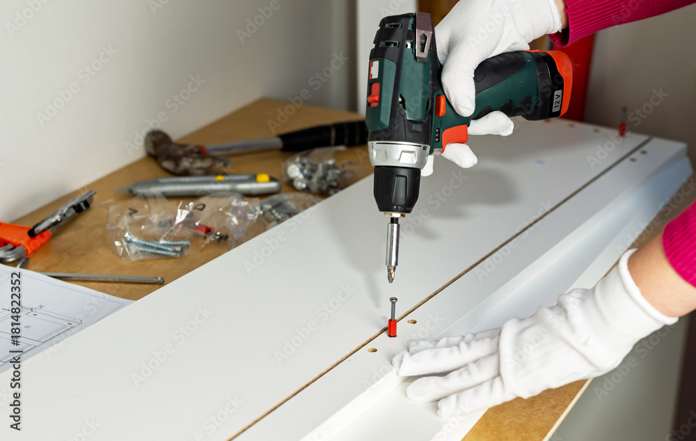 custom made wallpaper toronto digitalAssembling cabinet furniture with an electric screwdriver