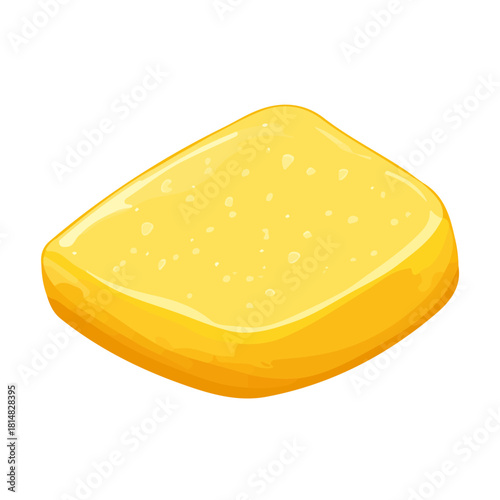 Simple flat 2D vector graphic of Polenta, modern icon look, displayed on a pure white background.