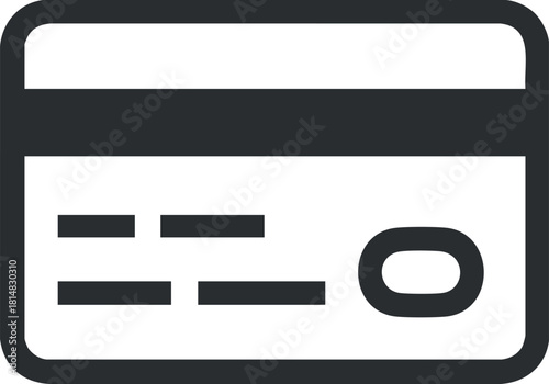 Simple vector illustration of a credit card icon for payment, finance, and banking applications