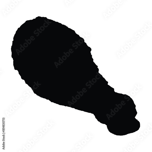 Black Smudge Stain Isolated on White Background
