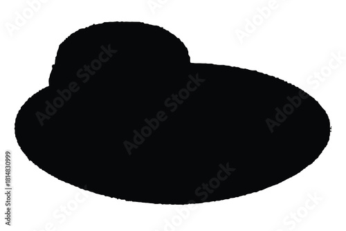 Black Silhouette Of A Simple Humanoid Figure On White Background person