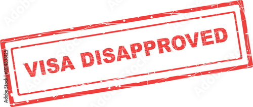 vector illustration red worn texture rubber stamp visa approved text