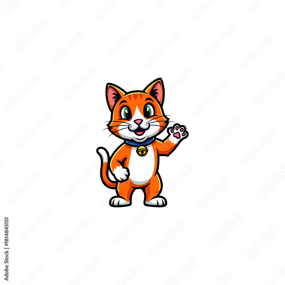 Obraz premium Cat icon flat vector design.
