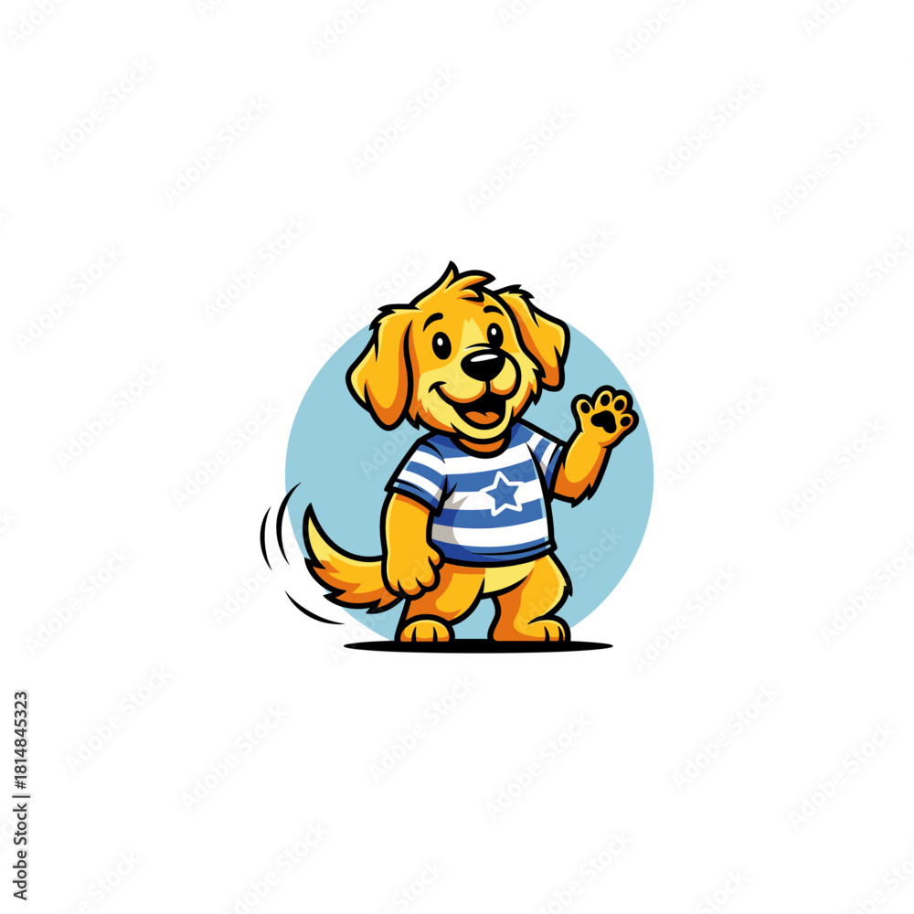 Naklejka premium Super Dog icon flat vector design.