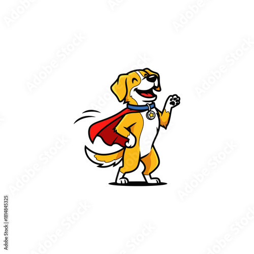 Super Dog icon flat vector design.