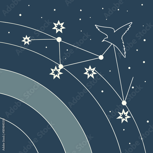 Constellation and Bird Art