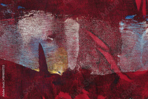 Wallpaper Mural Grunge dirty canvas knitwear fabric painting art stain grain texture background. Torontodigital.ca