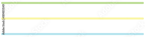 Bright Neon Line Decorative Border Effect Colorful Glowing