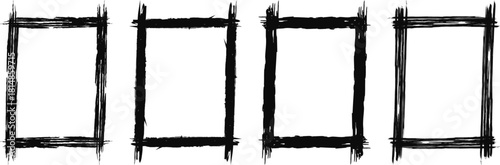 Grunge rectangular frames black and white abstract design