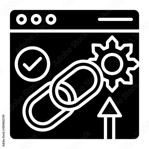 SEO Backlink Vector Icon