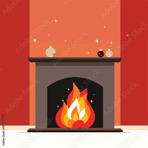 fireplace vector