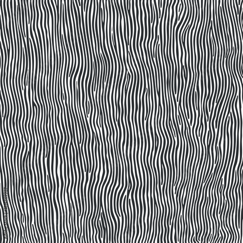 Seamless black and white striped pattern featuring dynamic wavy lines for modern design projects and textiles