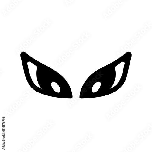 Mysterious cat eyes vector icon, watchful gaze symbol Vector, illustration